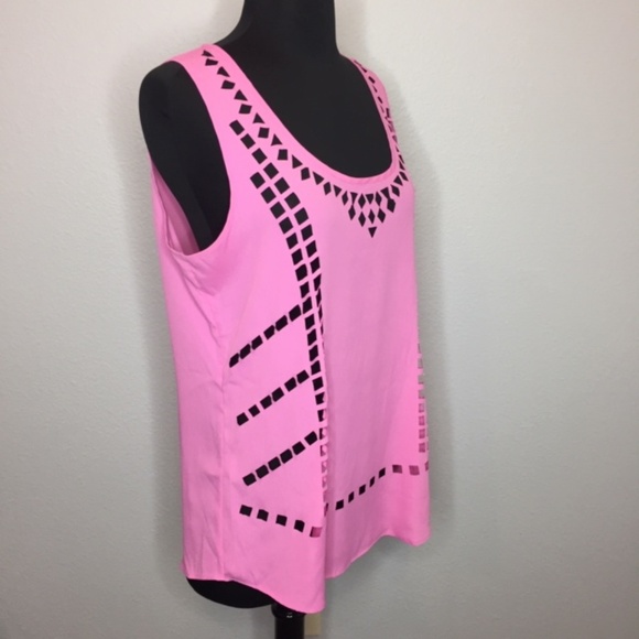 NWOT! SABINE Flowy Cut-Outs Sleeveless Top - Picture 4 of 5